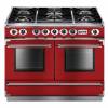 Falcon FCON1092DFRDNM-EU - 1092 Continental Dual Fuel Cherry Red Nickel Range Cooker 87160