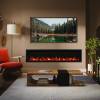 Fire FX Atmos 195R ultra-wide electric fire in large media wall