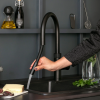 Flex Black Quooker Front Tap with hot, cold and boiling water