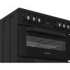Freestanding Hotpoint electric double cooker with glass control panel