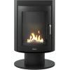 Freestanding bioethanol stove with curved modern design