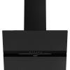 Front view of Culina CATAGM60MB 60cm angled cooker hood with matt black glass and hidden controls