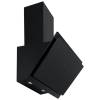 Front view of Culina ICON60H 60cm angled black glass cooker hood with LED touch controls