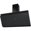 Front view of Culina ICON90H 90cm angled black glass cooker hood with LED touch controls
