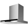 Front view of Culina ICONBOX60.1 60cm box-style cooker hood in stainless steel and black glass