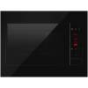 Front view of Culina UB45CM31BK 45cm built-in combi microwave oven in black glass with LED touch controls