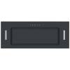 Front view of Culina UBICON75BK.1 75cm black glass canopy cooker hood with touch controls and LED lighting