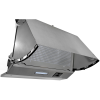 Front view of Culina UBINTD60SV.2 60cm integrated silver cooker hood with black slider controls