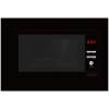 Front view of Culina UBMICL20BK.1 built-in microwave in black with LED display and push-button controls