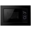 Front view of Culina UBPBK20LC.1 built-in microwave in black with rotary dial controls