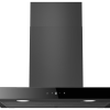 Front view of Culina UBSBOX70BK 70cm black box cooker hood with touch controls and glass panel