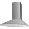 Front view of Culina UBSCH60SS.1 60cm stainless steel chimney cooker hood with push button controls