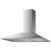 Front view of Culina UBSCH90SS.1 90cm stainless steel chimney cooker hood with push button controls