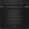 Front view of Indesit IO232HBUK built-in black single oven with XXL capacity
