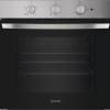 Front view of Indesit IO232HXUK built-in single oven in stainless steel finish