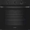 Front view of Indesit IO233BUK built-in single oven in black finish