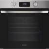 Front view of Indesit IO253XUK built-in single oven in stainless steel finish