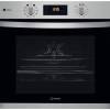 Front view of Indesit KFWS3844HIXUK built-in steam oven in stainless steel
