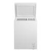 Front view of NordMende CF1431WH 143L chest freezer in white