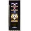 Front view of NordMende WC17IX 30cm dual zone wine cooler with stainless steel trim