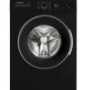 Front view of NordMende WMT1271BL 7kg washing machine in black