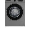 Front view of NordMende WMT1271SL 7kg washing machine in silver