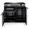Front view of Rangemaster Professional 100 Stainless Steel Induction Range Cooker showing oven doors and controls