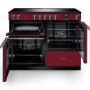 Front view of Rangemaster Professional 110 Bordeaux Induction Range Cooker showing oven doors and controls