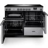 Front view of Rangemaster Professional 110 Stainless Steel Induction Range Cooker showing oven doors and controls