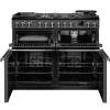 Front view of Rangemaster Professional Deluxe 110 Slate Dual Fuel Range Cooker showing oven doors and controls