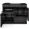Front view of Rangemaster Professional Deluxe 110 Slate Induction Range Cooker showing oven doors