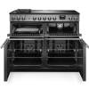Front view of Rangemaster Professional Deluxe 110 Stainless Steel Induction Range Cooker showing oven doors and controls