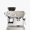 Front view of Sage Barista Express Impress in Almond Nougat finish