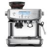 Front view of Sage Barista Pro™ espresso machine in brushed stainless steel