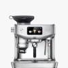 Front view of Sage Oracle Jet espresso machine in stainless steel finish