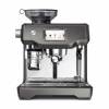 Front view of Sage Oracle Touch espresso machine in Black Stainless Steel finish