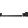 Front view of Samsung Q930F soundbar with subwoofer and rear speakers