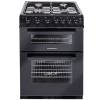 Front view of the NordMende CTG61BK 60cm Freestanding Gas Cooker in Black