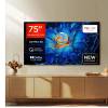 Front view of the TCL 75C6KS-UK 75 4K Ultra HD QD-Mini LED TV