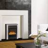Gazco Logic2 Electric Arts Fire with matt black front and brushed steel effect frame 