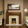 Gazco Logic2 Electric Arts Fire with polished brass effect front and frame