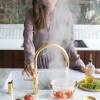 Gold Quooker Round Tap for boiling, chilled and sparkling water