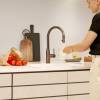 Gunmetal Quooker Front Tap with hot, cold and boiling water