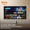 Haier K85 Series Smart TV displaying Fire TV home screen and streaming entertainment apps