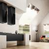 Haiku Black 32cm Island Cooker Hood