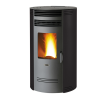 Henley Bio 80Q Pellet Stove - Black Round