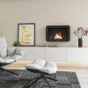 Henley Crete Bioethanol Wall Fire with matte black frame