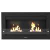 Henley Oslo Black Bioethanol Wall Fireplace with dual burners
