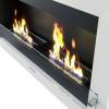 Henley Oslo White bio fire with tempered glass base
