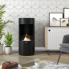 Henley Paris Bioethanol Stove in black finish with real flame effect